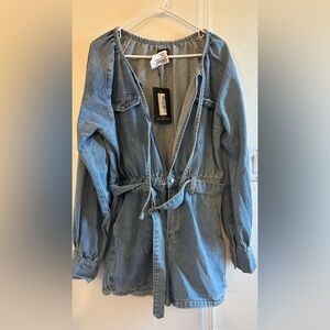 New With Tags (NWT) Denim Romper!